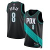 Canotte Uomo Portland Trail Blazers Deni Avdija Nike 2025-26 City Edition Nero Swingman